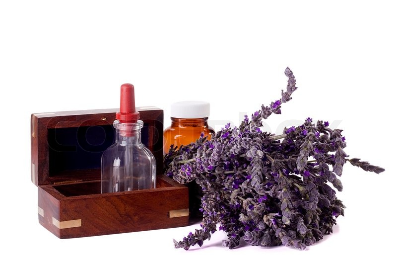 1988305-alternative-medicine-equipment-and-lavender-on-a-white-background alternativ medisin
